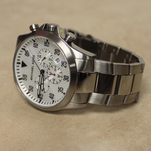 MICHAEL KORS MK8331 Gage Chronograph Silver Watch - Picture 6 of 7